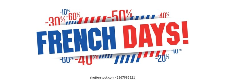 French days on white background