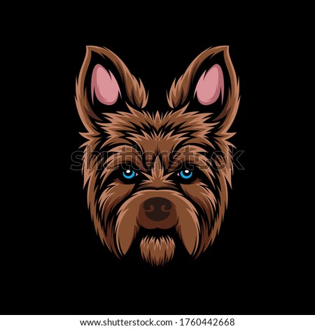 FRENCH DOG HEAD VECTOR ILLUSTRATION