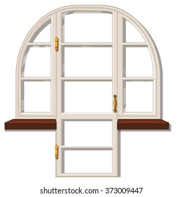 French door to the balcony. Vector.