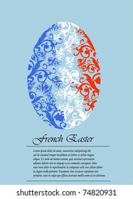 French Easter greeting card