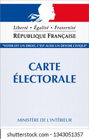 French electoral voting card. Vector illustration