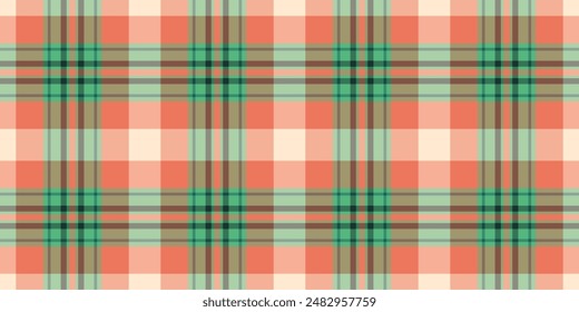 French fabric background plaid, order textile texture tartan. Scenery check vector pattern seamless in yellow and red color.