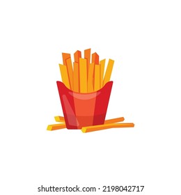 Französisch-Brände, Vektorgrafik, Fast-Food-Symbol, Französisch-Friesch-Symbol