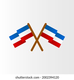 Französisches Fahnendesign, geeignet für den Unabhängigkeitstag als Ergänzung für Männer