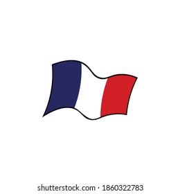 French flag design with three colors namely blue, white and red.