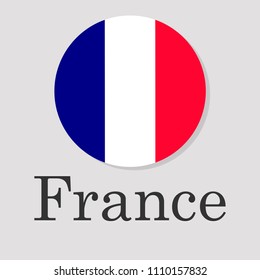 French flag in the form of a circle