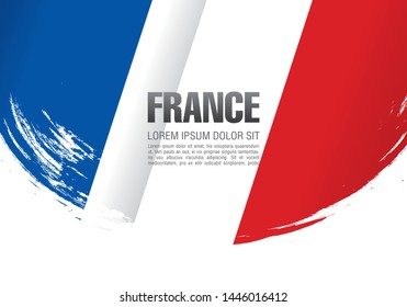 French flag. Happy Bastille Day. 14 th of July. Vector illustration