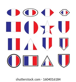 french flag logo illustration design