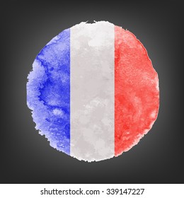 French flag on dark background. Vector illustration Pray for Paris 13 November 2015. Tribute to the victims of terroristic attacks in Paris.