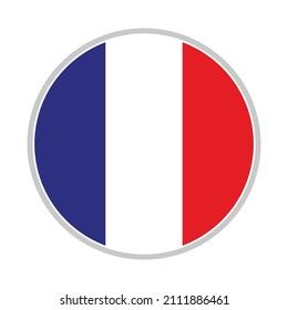 vector circular de bandera francesa