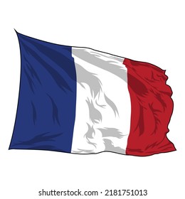 French Flag Royalty Vector Art, Image, Illustration