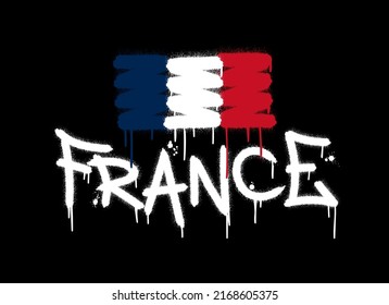 French Flag Urban Street Graffiti Style Stock Vector (Royalty Free ...