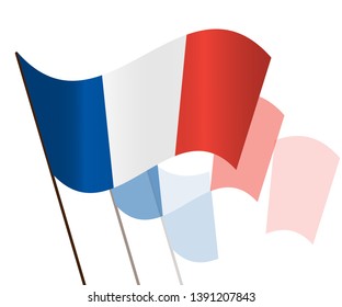 French flag. Vector concept of Bastille day