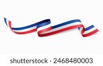 French flag wavy abstract background. Vector illustration.