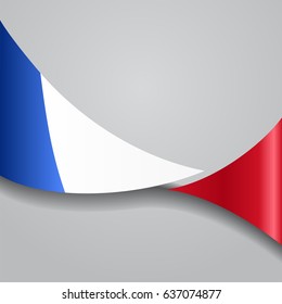 French flag wavy abstract background. Vector illustration.