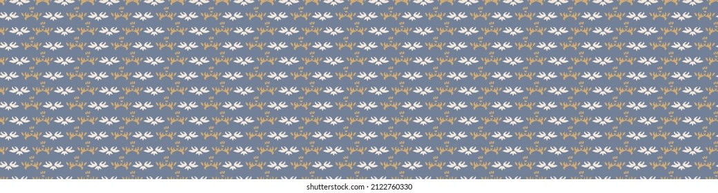 French fleur de lis royal lily seamless border. Farmhouse cottage banner. Lilies lys flower flourish motif rustic damask.