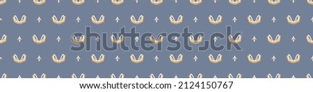 French fleur de lis royal lily seamless border. Farmhouse cottage banner. Lilies lys flower flourish motif rustic damask.