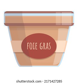 French foie gras icon cartoon vector. Goose food. Ham pate