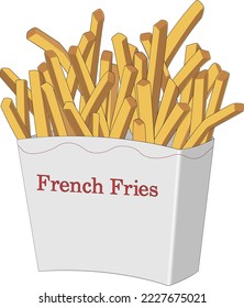 Ilustración del vector de patatas fritas