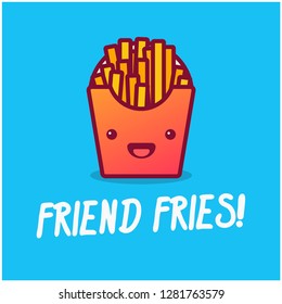 French Friend Fries Pun Poster