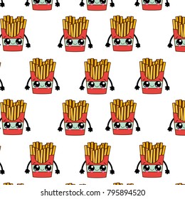French fries background 
