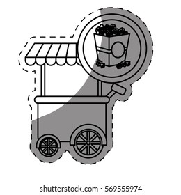 french fries car icon, vector illustration image