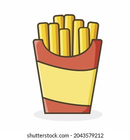 french fries cartoon drawing illustration