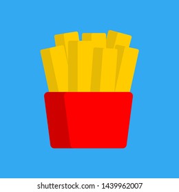 French fries cartoon style isolated. Vector illustration