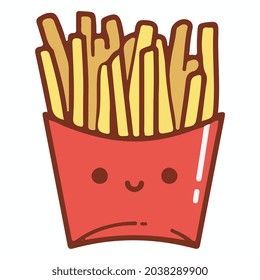 French fries cartoon vector art