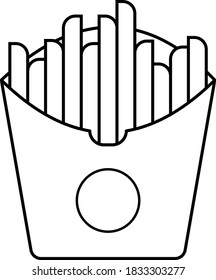 French Fries Coloring Book Design