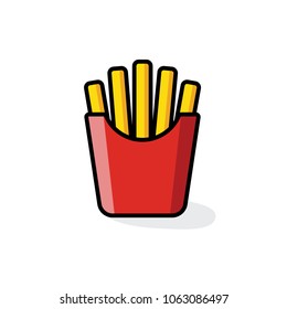 french fries colour icon