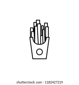 French fries concept line icon. Simple element illustration. French fries concept outline symbol design from Fast food set. Can be used for web and mobile UI/UX