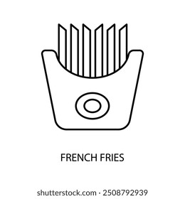 french fries concept line icon. Simple element illustration. french fries concept outline symbol design.