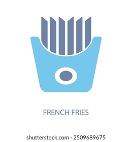 french fries concept line icon. Simple element illustration. french fries concept outline symbol design.