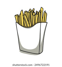French fries in a container