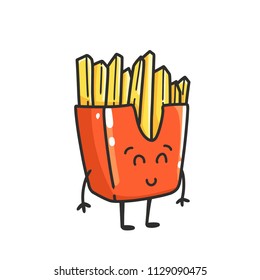 French fries cute cartoon