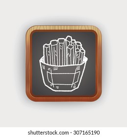 French fries doodle