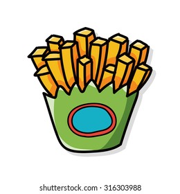 french fries doodle