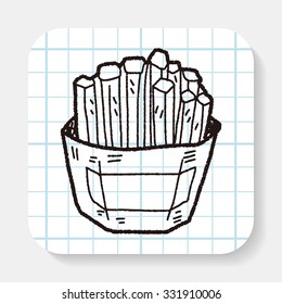 French fries doodle