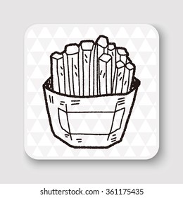 French fries doodle