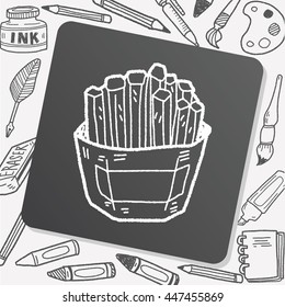 French fries doodle