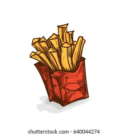 French fries drawing object