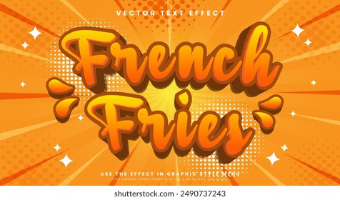 French Fries editable text effect Template suitable for fast food product