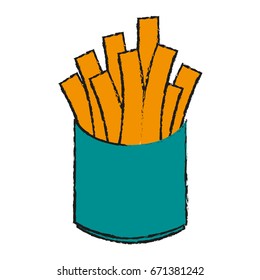 french fries fast food icon image 