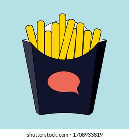 French Fries Fast Food Vector