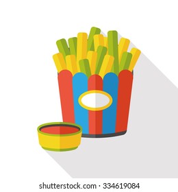 french fries flat icon
