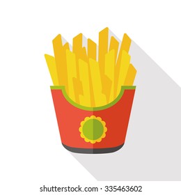 french fries flat icon