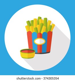 french fries flat icon