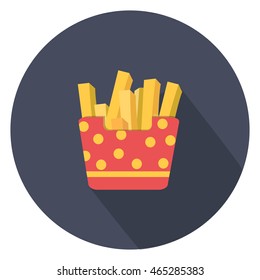 french fries flat icon