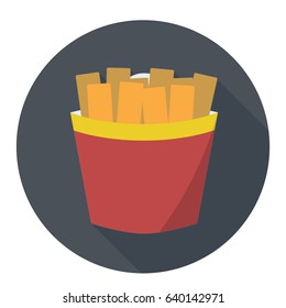 french fries flat icon